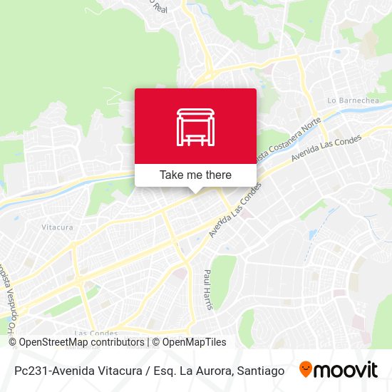 Pc231-Avenida Vitacura / Esq. La Aurora map