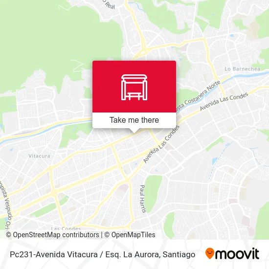 Pc231-Avenida Vitacura / Esq. La Aurora map
