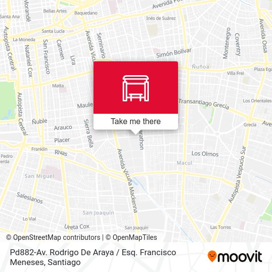 Mapa de Pd882-Av. Rodrigo De Araya / Esq. Francisco Meneses