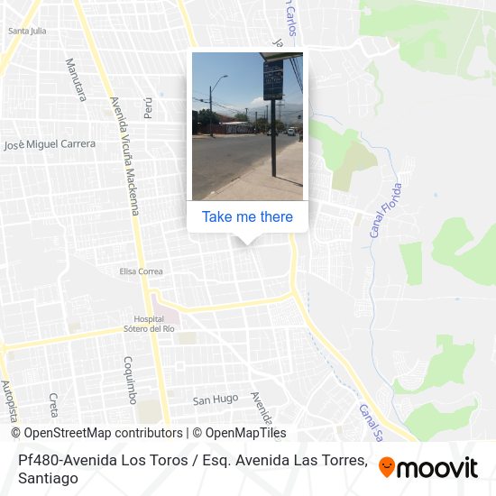 Pf480-Avenida Los Toros / Esq. Avenida Las Torres map