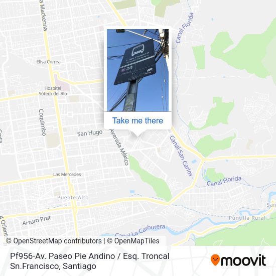 Pf956-Av. Paseo Pie Andino / Esq. Troncal Sn.Francisco map