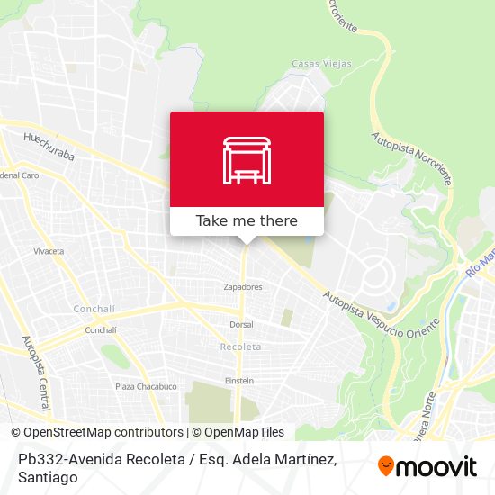 Pb332-Avenida Recoleta / Esq. Adela Martínez map