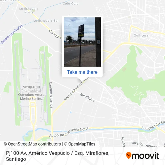 Pj100-Av. Américo Vespucio / Esq. Miraflores map