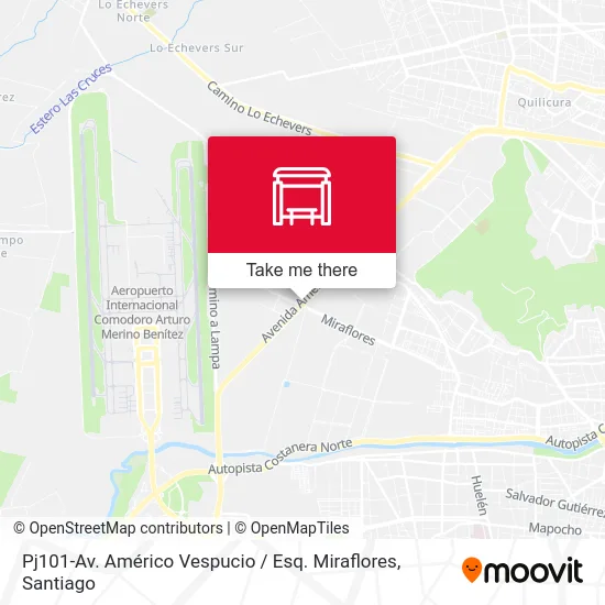 Pj101-Av. Américo Vespucio / Esq. Miraflores map