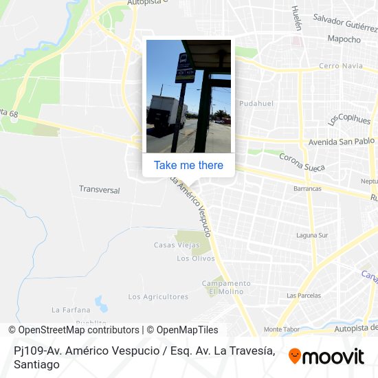 Pj109-Av. Américo Vespucio / Esq. Av. La Travesía map