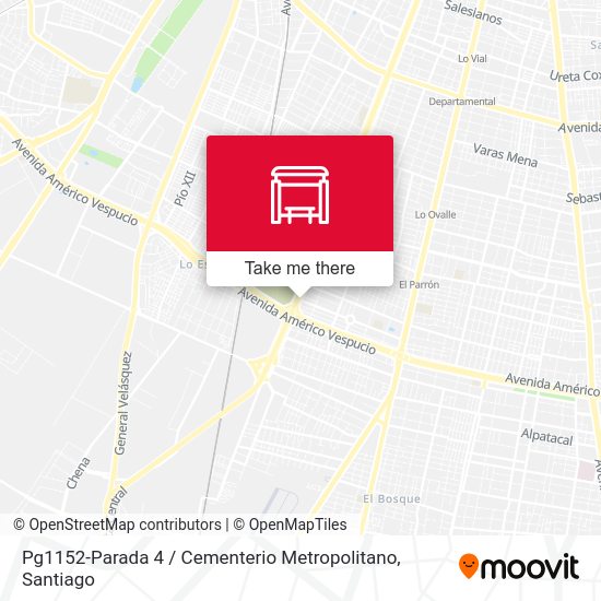 Pg1152-Parada 4 / Cementerio Metropolitano map