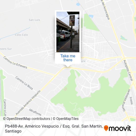 Pb488-Av. Américo Vespucio / Esq. Gral. San Martín map
