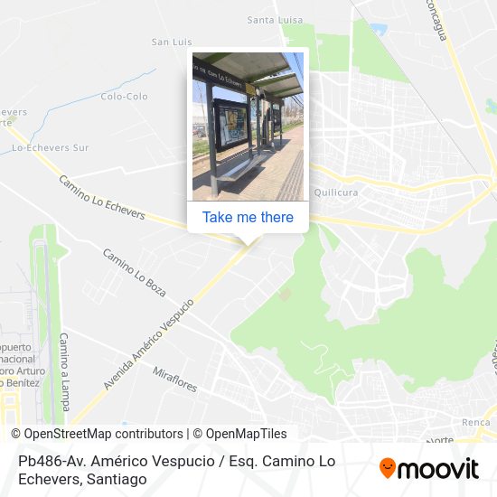 Pb486-Av. Américo Vespucio / Esq. Camino Lo Echevers map