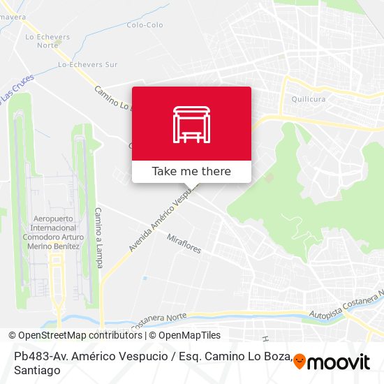 Pb483-Av. Américo Vespucio / Esq. Camino Lo Boza map