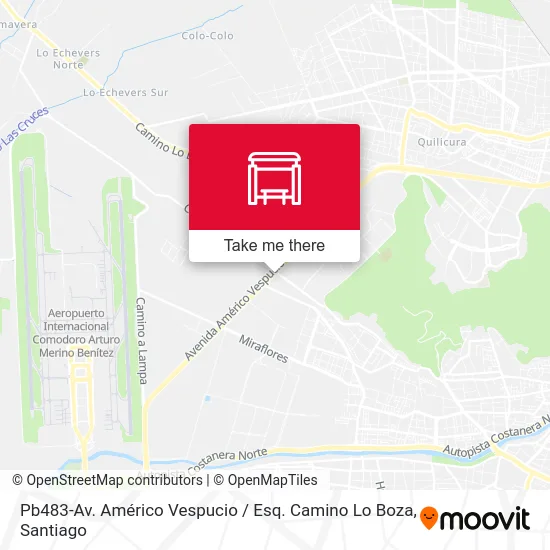 Pb483-Av. Américo Vespucio / Esq. Camino Lo Boza map
