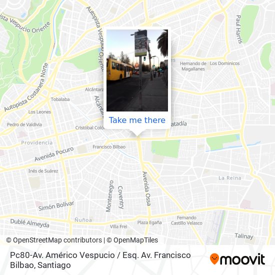 Pc80-Av. Américo Vespucio / Esq. Av. Francisco Bilbao map