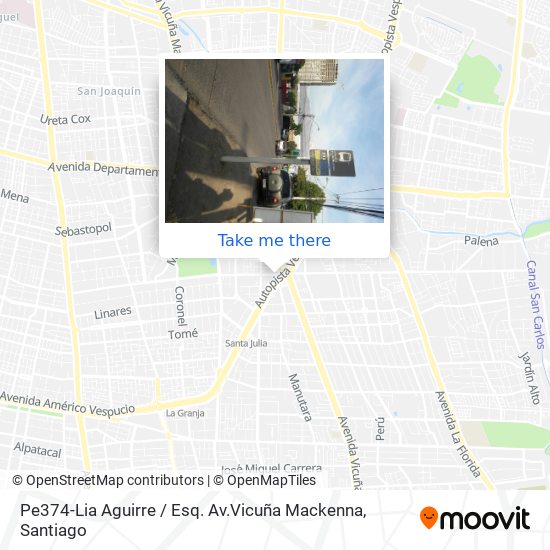 Mapa de Pe374-Lia Aguirre / Esq. Av.Vicuña Mackenna