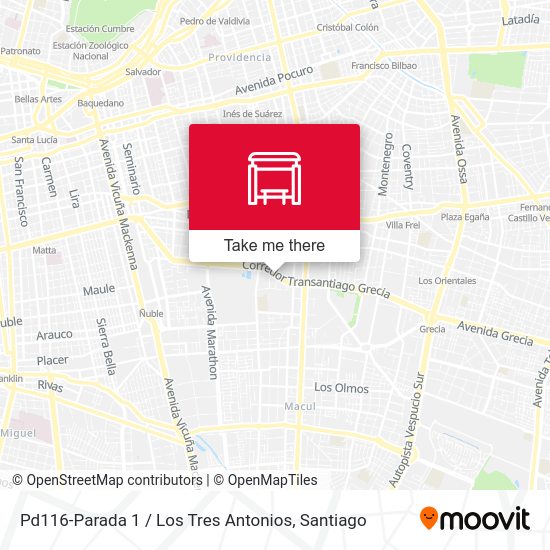 Pd116-Parada 1 / Los Tres Antonios map