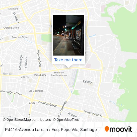 Pd416-Avenida Larrain / Esq. Pepe Vila map