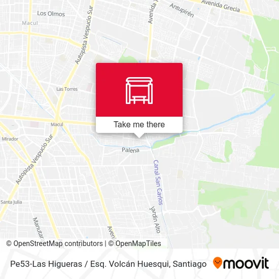 Pe53-Las Higueras / Esq. Volcán Huesqui map