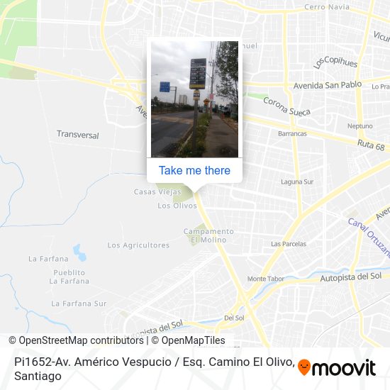 Pi1652-Av. Américo Vespucio / Esq. Camino El Olivo map
