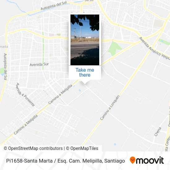 Pi1658-Santa Marta / Esq. Cam. Melipilla map