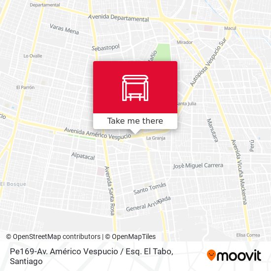 Pe169-Av. Américo Vespucio / Esq. El Tabo map