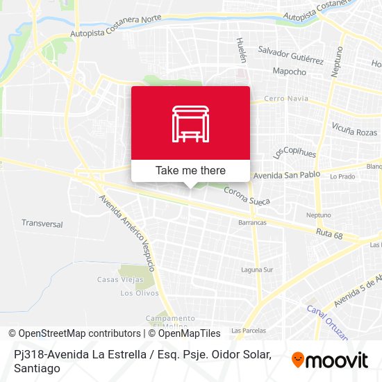 Mapa de Pj318-Avenida La Estrella / Esq. Psje. Oidor Solar