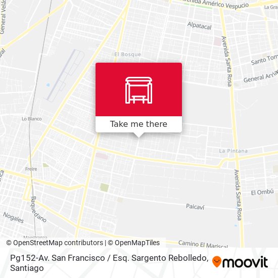 Pg152-Av. San Francisco / Esq. Sargento Rebolledo map