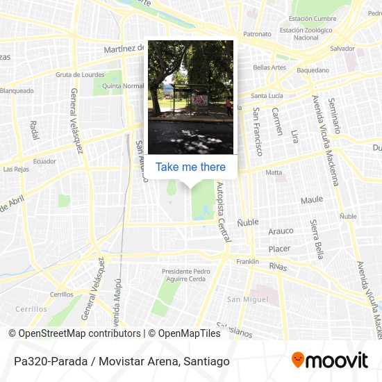 Pa320-Parada / Movistar Arena map