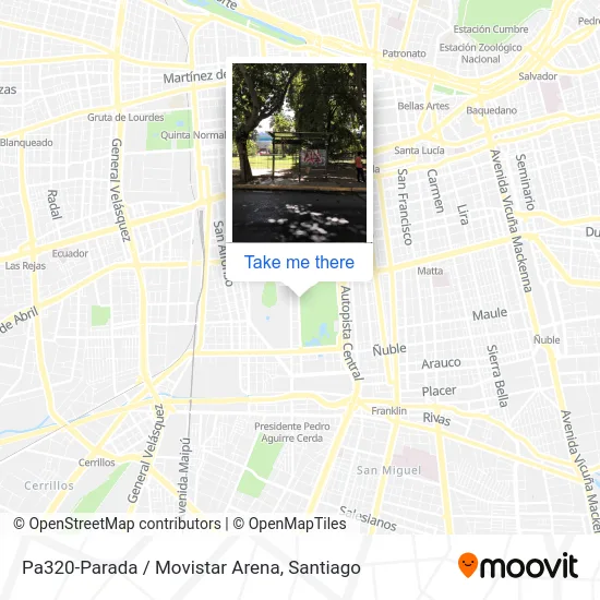 Pa320-Parada / Movistar Arena map