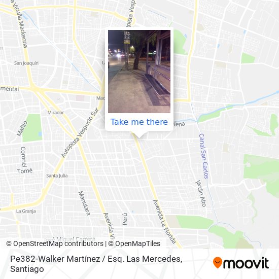 Pe382-Walker Martínez / Esq. Las Mercedes map