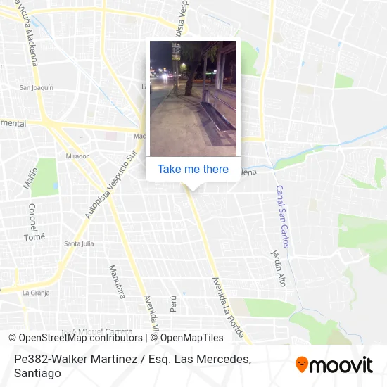 Pe382-Walker Martínez / Esq. Las Mercedes map