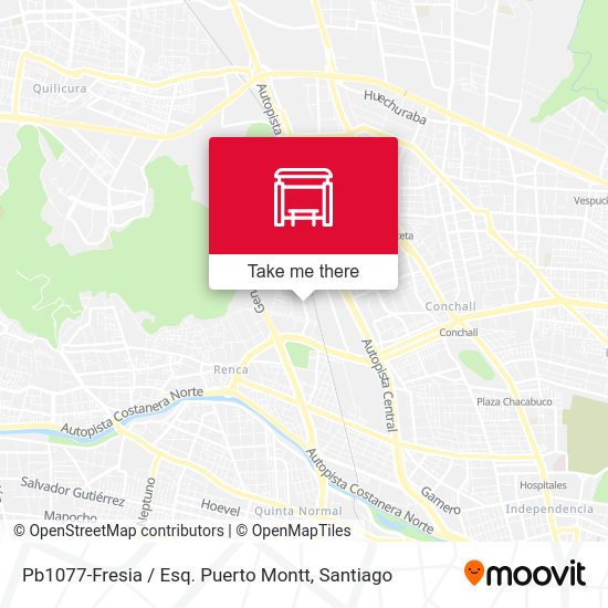 Pb1077-Fresia / Esq. Puerto Montt map