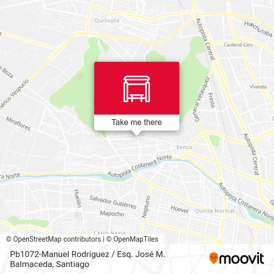 Mapa de Pb1072-Manuel Rodríguez / Esq. José M. Balmaceda