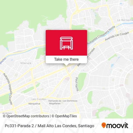 Pc331-Parada 2 / Mall Alto Las Condes map