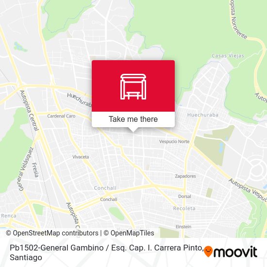 Pb1502-General Gambino / Esq. Cap. I. Carrera Pinto map