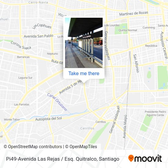 Pi49-Avenida Las Rejas / Esq. Quitralco map