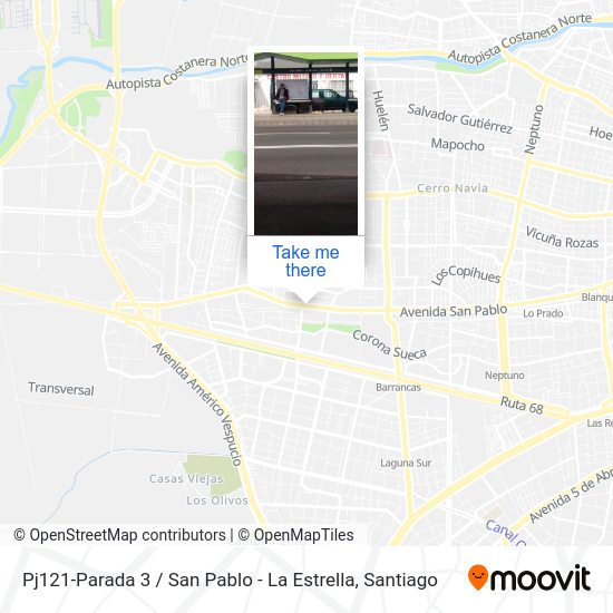 Pj121-Parada 3 / San Pablo - La Estrella map