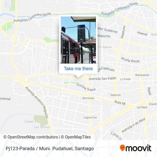 Pj123-Parada / Muni. Pudahuel map