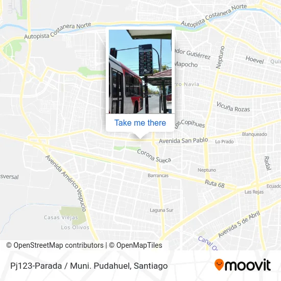Pj123-Parada / Muni. Pudahuel map