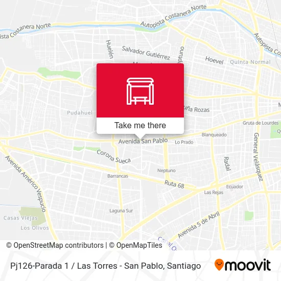 Pj126-Parada 1 / Las Torres - San Pablo map