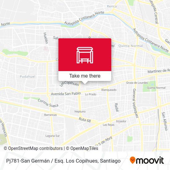 Pj781-San Germán / Esq. Los Copihues map