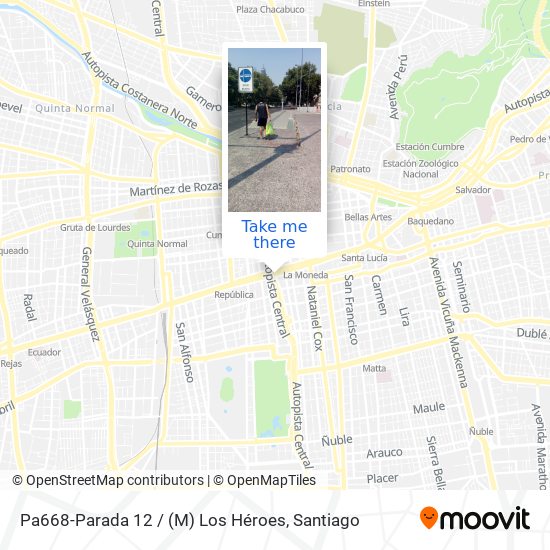 Pa668-Parada 12 / (M) Los Héroes map