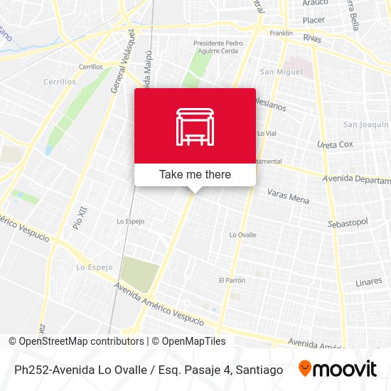Mapa de Ph252-Avenida Lo Ovalle / Esq. Pasaje 4
