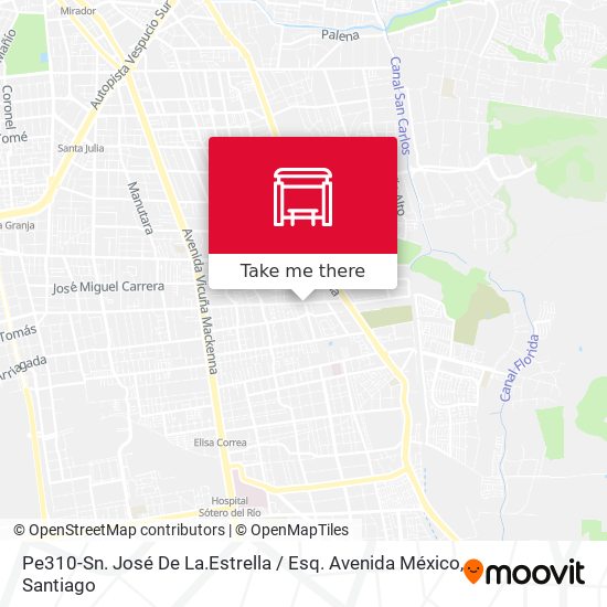 Pe310-Sn. José De La.Estrella / Esq. Avenida México map