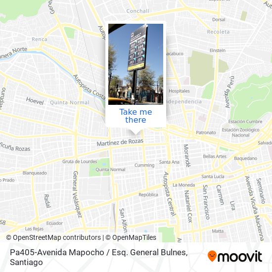 Pa405-Avenida Mapocho / Esq. General Bulnes map