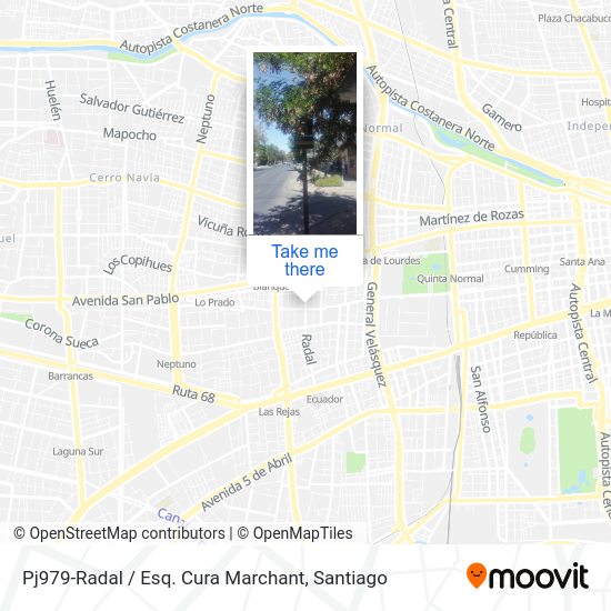 Pj979-Radal / Esq. Cura Marchant map