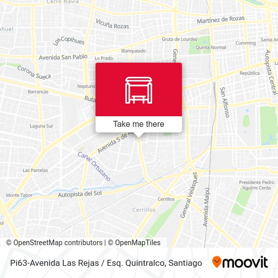 Pi63-Avenida Las Rejas / Esq. Quintralco map