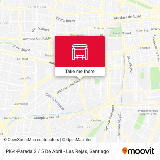 Pi64-Parada 2 / 5 De Abril - Las Rejas map