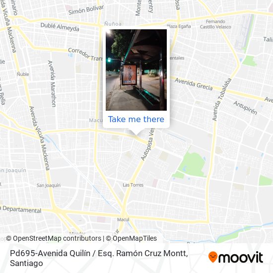 Pd695-Avenida Quilín / Esq. Ramón Cruz Montt map