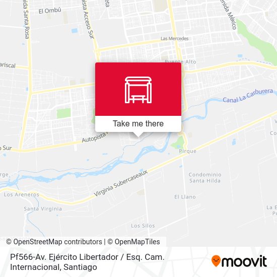 Mapa de Pf566-Av. Ejército Libertador / Esq. Cam. Internacional