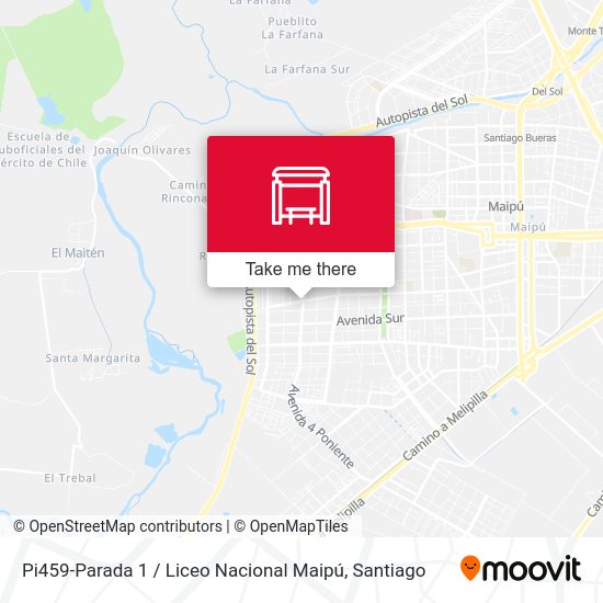 Pi459-Parada 1 / Liceo Nacional Maipú map