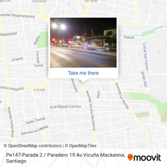 Pe147-Parada 2 / Paradero 19 Av.Vicuña Mackenna map