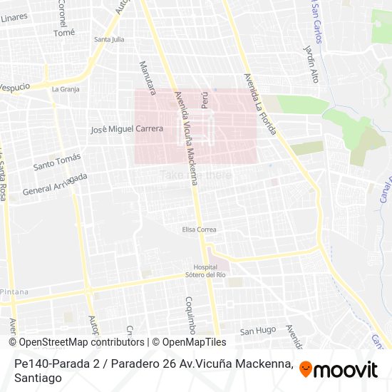 Pe140-Parada 2 / Paradero 26 Av.Vicuña Mackenna map